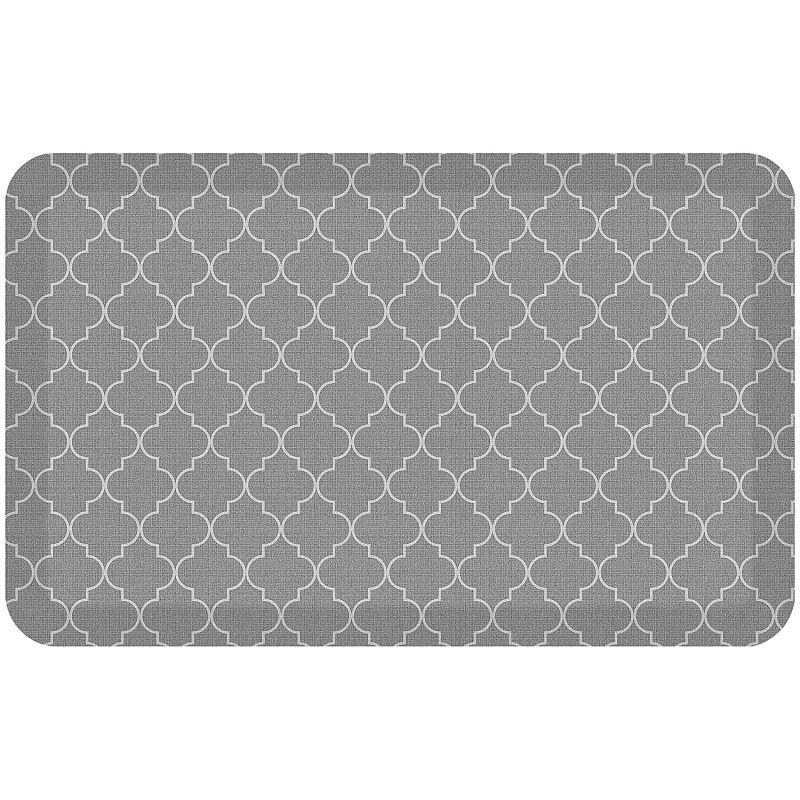 GelPro Designer Comfort Polyurethane Anti-Fatigue Mat For Hard Floors, 20” x 32”, Trellis Gray