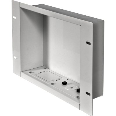 Peerless-AV In-Wall Recessed Cable Management And Power Storage Accessory Box Without Power Outlet, 17-7/16” x 11” x 3-13/16”, Silver, IBA2-W