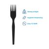 DIXIE® HEAVY-WEIGHT POLYSTYRENE DISPOSABLE PLASTIC FORKS GRAB-N-GO® BY GP PRO (GEORGIA-PACIFIC), BLACK, 10 PACKS PER CASE - Image 2