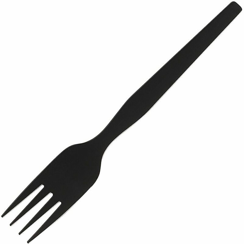DIXIE® HEAVY-WEIGHT POLYSTYRENE DISPOSABLE PLASTIC FORKS GRAB-N-GO® BY GP PRO (GEORGIA-PACIFIC), BLACK, 10 PACKS PER CASE - Image 9