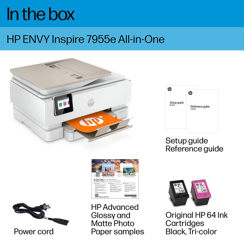 HP ENVY Inspire 7955e Wireless All-in-One Color Printer with 3 months free Instant Ink with HP+ (1W2Y8A) - Image 9