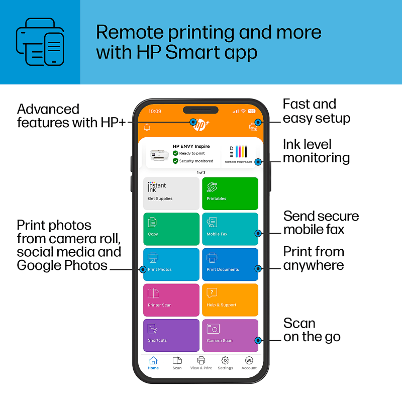 HP ENVY Inspire 7955e Wireless All-in-One Color Printer with 3 months free Instant Ink with HP+ (1W2Y8A) - Image 11