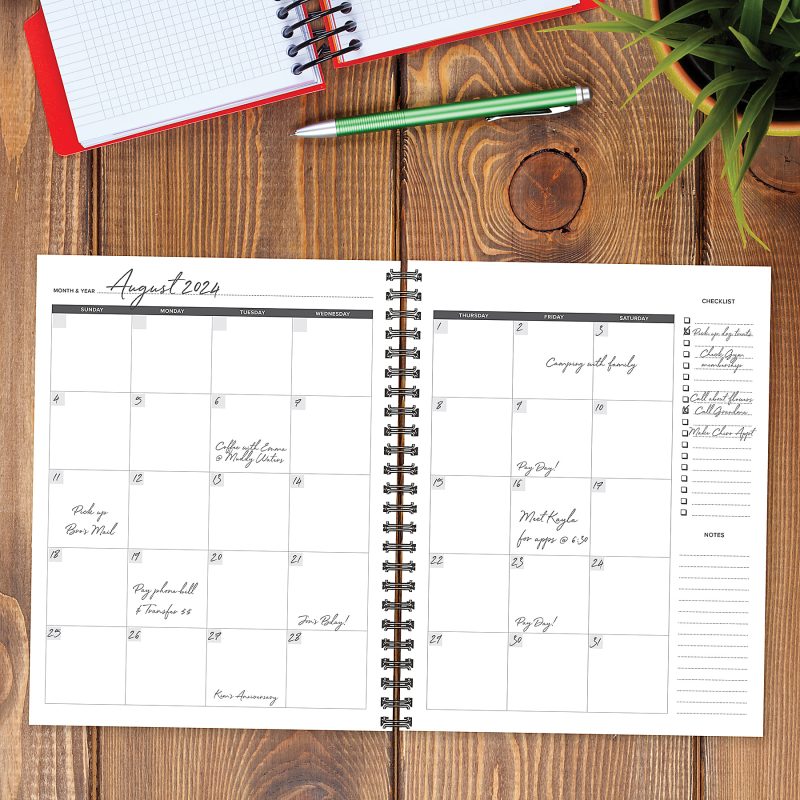 Willow Creek Press 12-Month Undated Budget/Finance Monthly Tracker Planner, 8-1/2" x 11", Black - Image 3