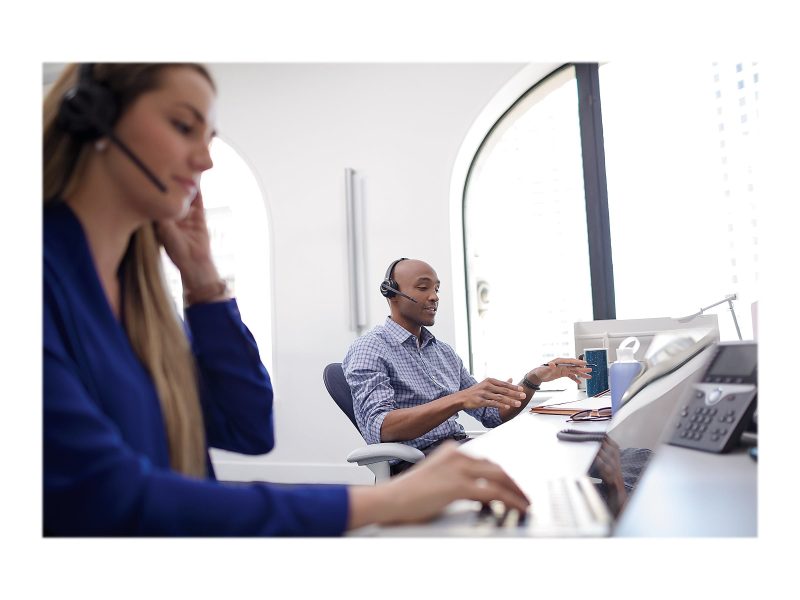 Poly Savi 8200 Series W8210-M - Microsoft - headset - on-ear - DECT 6.0 / Bluetooth - wireless - active noise canceling - Certified for Microsoft Teams - Image 4