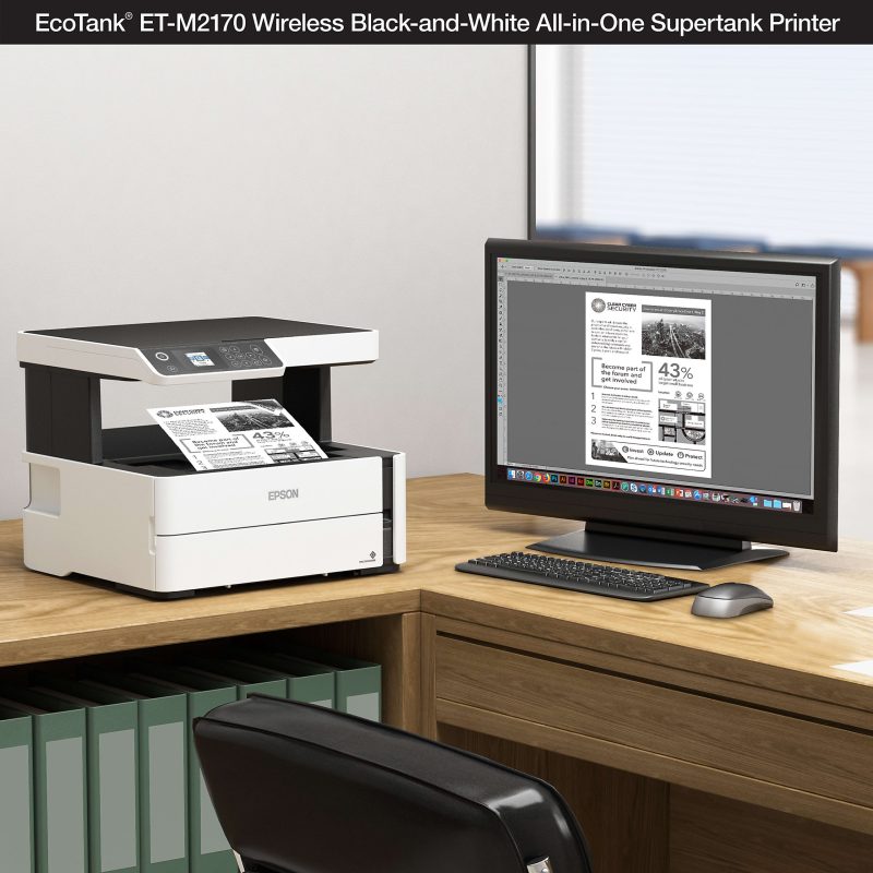 Epson® EcoTank® ET-M2170 SuperTank® Wireless All-In-One Monochrome Printer - Image 6