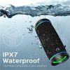 TREBLAB HD77 - Wireless Bluetooth Speaker - 30W Stereo, 20H Battery, IPX7 Waterproof, TWS Mode, Portable Speaker with RGB Light and Shockproof Body - 50 Hz to 20 kHz - Surround Sound, 360° Circle Sound, TrueWireless Stereo - Battery Rechargeable - Image 2