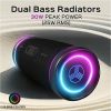 TREBLAB HD77 - Wireless Bluetooth Speaker - 30W Stereo, 20H Battery, IPX7 Waterproof, TWS Mode, Portable Speaker with RGB Light and Shockproof Body - 50 Hz to 20 kHz - Surround Sound, 360° Circle Sound, TrueWireless Stereo - Battery Rechargeable - Image 9