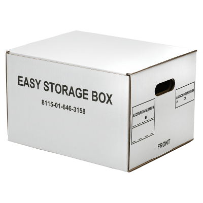 SKILCRAFT® Easy Storage Boxes With Lift-Off Lids, Letter/Legal Size, 12" x 12" x 9 1/2", White, Case Of 12 (AbilityOne 8115 01 646 3158)