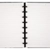 TUL® Discbound Notebook With Leather Cover, Junior Size, Narrow Ruled, 60 Sheets, Black - Image 2