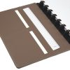 TUL® Discbound Notebook With Leather Cover, Junior Size, Narrow Ruled, 60 Sheets, Black - Image 3