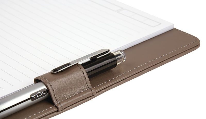 TUL® Discbound Notebook With Leather Cover, Junior Size, Narrow Ruled, 60 Sheets, Black - Image 4