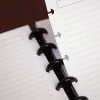 TUL® Discbound Notebook With Leather Cover, Junior Size, Narrow Ruled, 60 Sheets, Black - Image 5