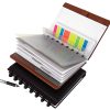 TUL® Discbound Notebook With Leather Cover, Junior Size, Narrow Ruled, 60 Sheets, Black - Image 6