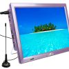 BeFree Sound 14" LED Portable Television With Wired Earbuds, Purple, 995116945M