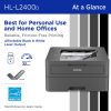 Brother HL-L2400D Compact Monochrome Laser Printer, Duplex, USB-Connected, Black & White - Image 2