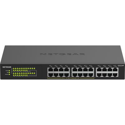 Netgear GS324P Ethernet Switch - 24 Ports - 2 Layer Supported - Twisted Pair - Rack-mountable, Desktop - 3 Year Limited Warranty