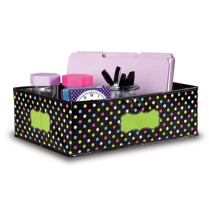 Teacher Created Resources Storage Bin, 16" x 11" x 5", Chalkboard Brights, Pack Of 2 - Image 2