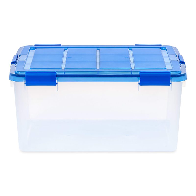 Iris Ultimate Weathertight Storage Boxes, 23-5/8”L x 20-1/16”W x 16-3/16”H, 60 Qt, Clear, Set Of 4 Boxes - Image 2