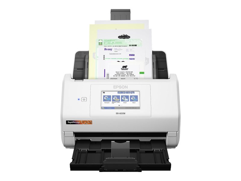Epson® RapidReceipt™ Wireless Touchscreen Desktop Receipt And Color Document Scanner With Auto Document Feeder, RR-600W - Image 6