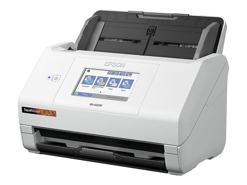 Epson® RapidReceipt™ Wireless Touchscreen Desktop Receipt And Color Document Scanner With Auto Document Feeder, RR-600W - Image 7