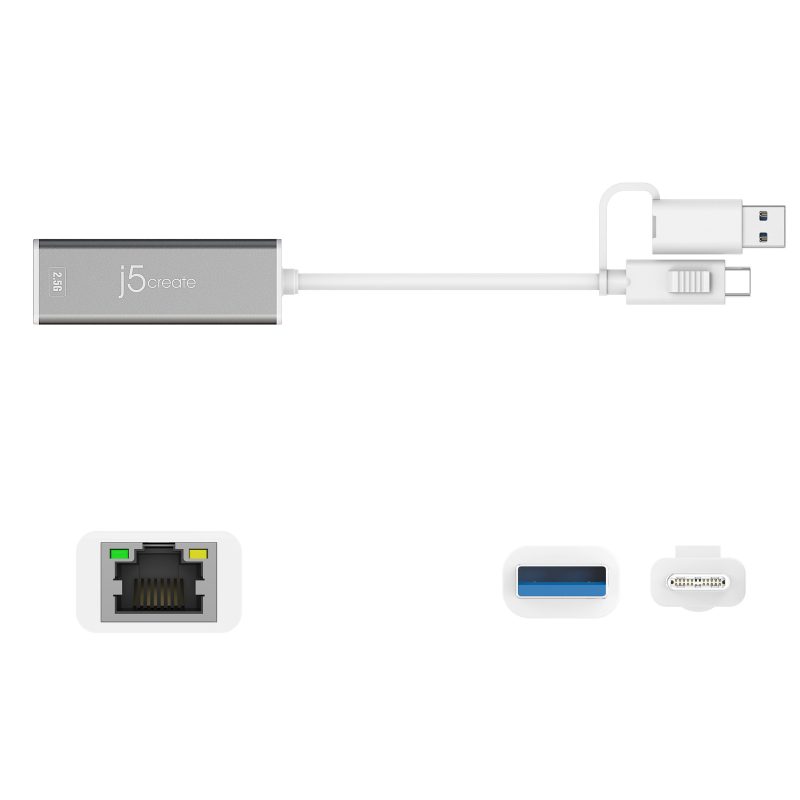 j5create USB-C To 2.5 Gigabit Ethernet Adapter, 3-15/16", Space Gray, JCE145C - Image 2