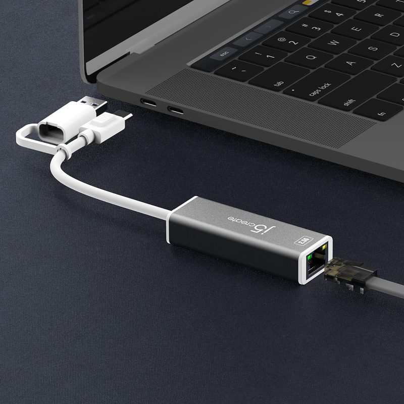 j5create USB-C To 2.5 Gigabit Ethernet Adapter, 3-15/16", Space Gray, JCE145C - Image 4