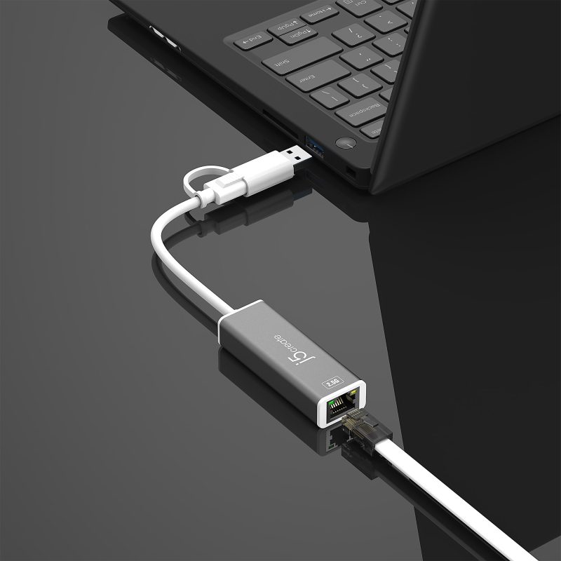 j5create USB-C To 2.5 Gigabit Ethernet Adapter, 3-15/16", Space Gray, JCE145C - Image 5