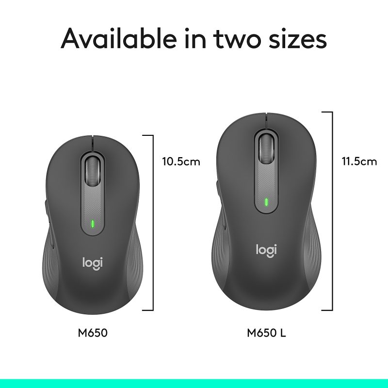 Logitech® Signature M650 Wireless Mouse, Graphite - Image 8