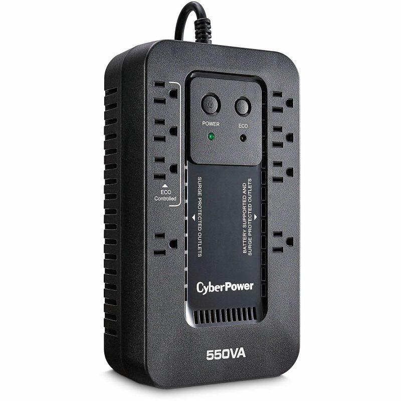 CyberPower EC550G Ecologic UPS Systems - 550VA/330W, 120 VAC, NEMA 5-15P, Compact, 8 Outlets, PowerPanel® Personal, $100000 CEG, 3YR Warranty - Image 2
