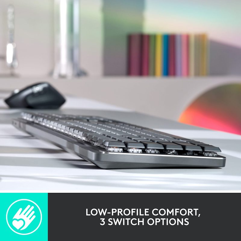 Logitech® MX Mechanical Wireless Illuminated Performance Keyboard, Graphite, 920-010547 - Image 3