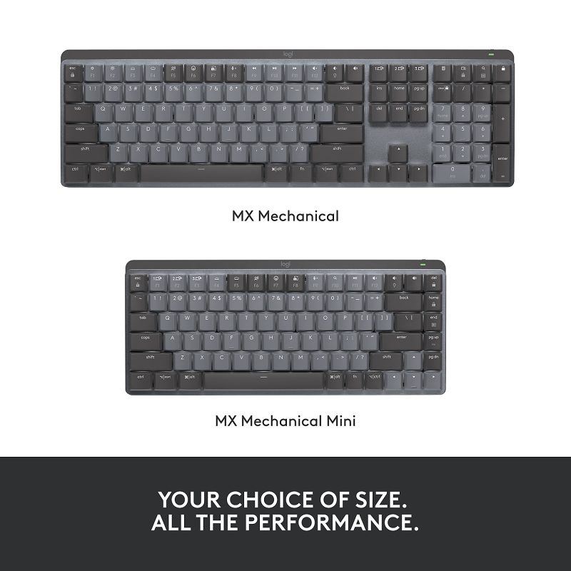 Logitech® MX Mechanical Wireless Illuminated Performance Keyboard, Graphite, 920-010547 - Image 11