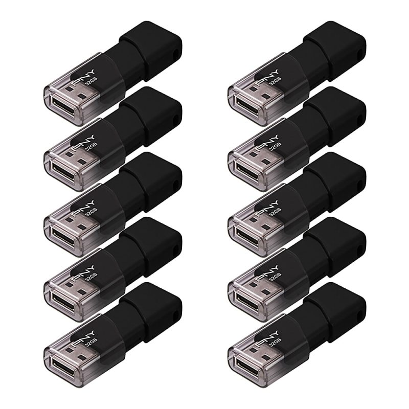 PNY Attaché 3 USB 2.0 Flash Drives, 32GB, Pack Of 10 Flash Drives - Image 2