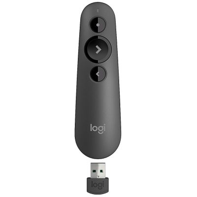 Logitech® Laser Class 1 R500s Bluetooth® & USB Presentation Clicker, 4-7/8”H x 1-1/2”W, Black