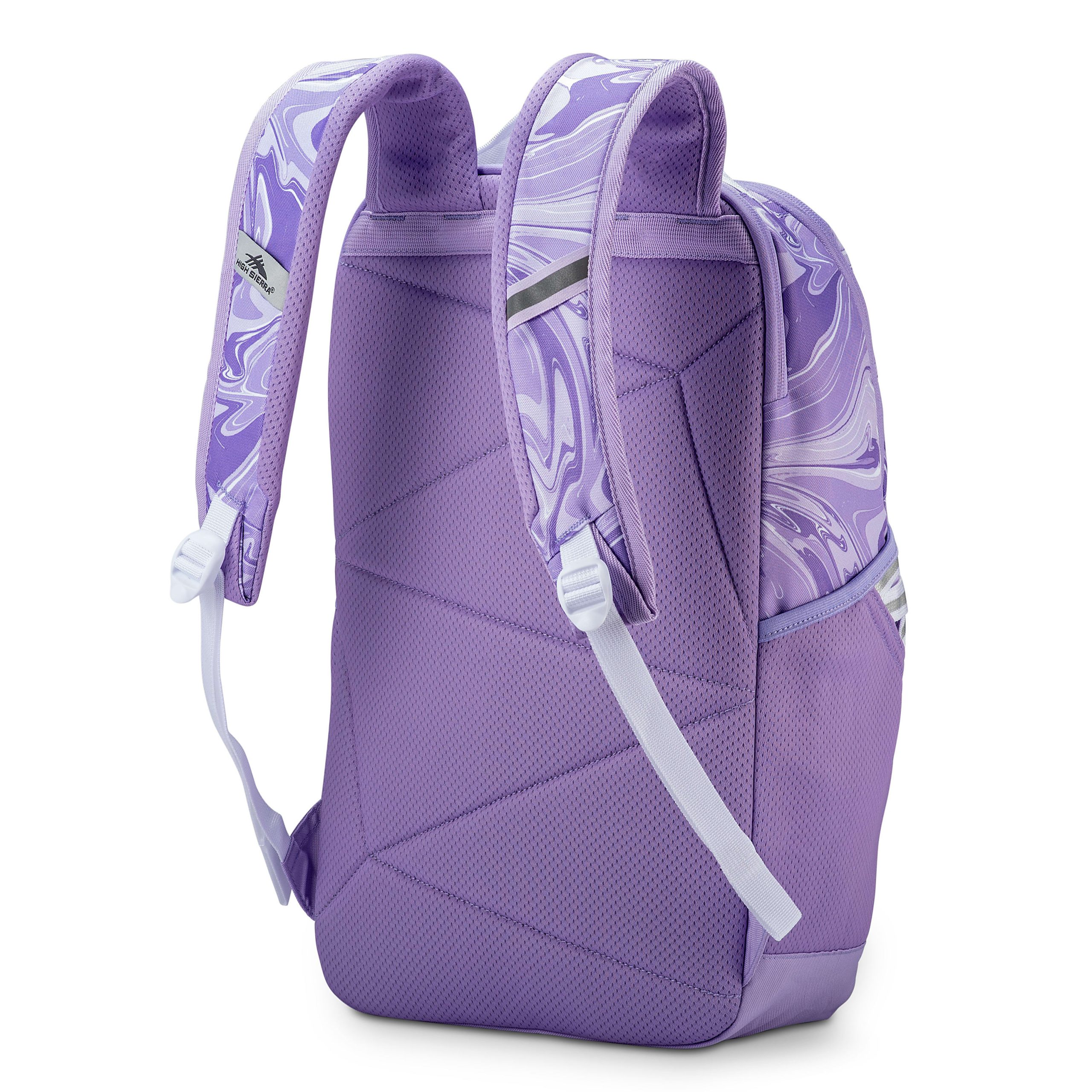 High Sierra Swoop Backpack With 17" Laptop Pocket, Marble Lavender - Image 4