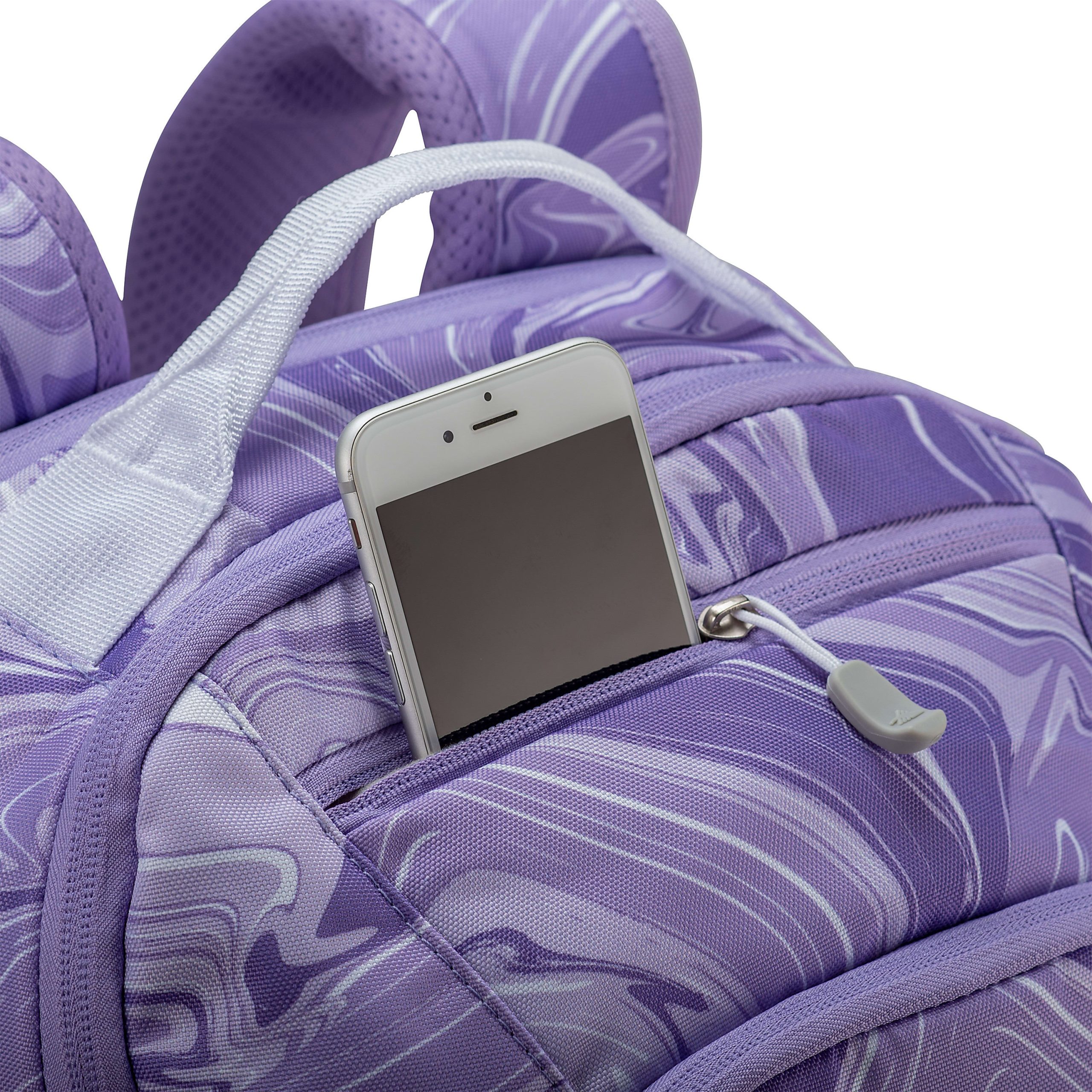 High Sierra Swoop Backpack With 17" Laptop Pocket, Marble Lavender - Image 5