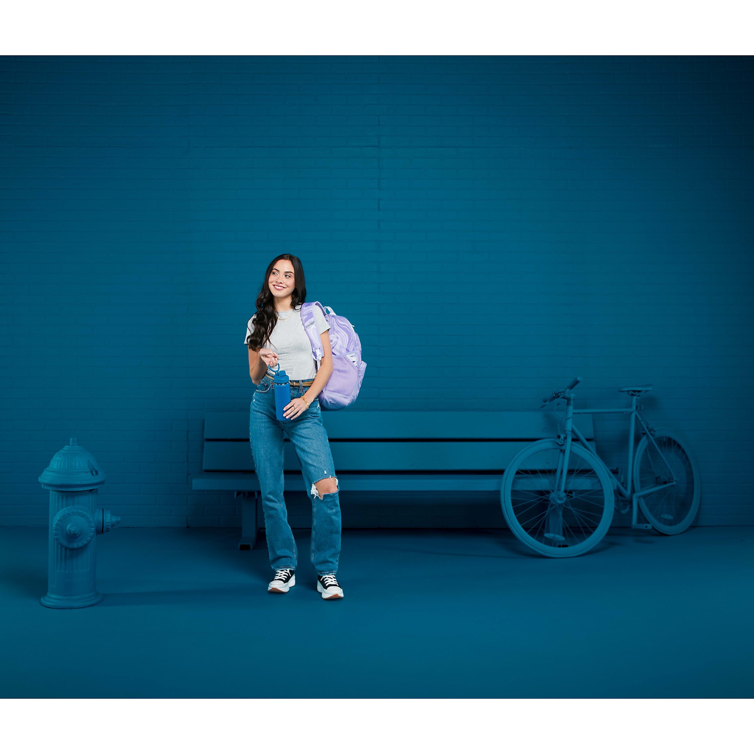 High Sierra Swoop Backpack With 17" Laptop Pocket, Marble Lavender - Image 7