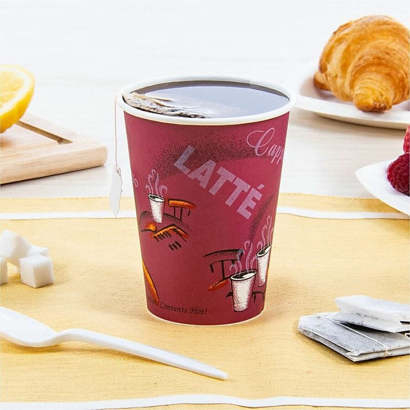 Solo Cup Paper Hot Cups, 12 Oz, Maroon, Carton Of 300 Cups - Image 6
