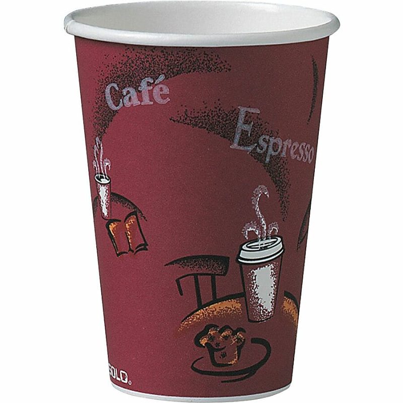 Solo Cup Paper Hot Cups, 16 Oz, Maroon, Carton Of 300 Cups - Image 4