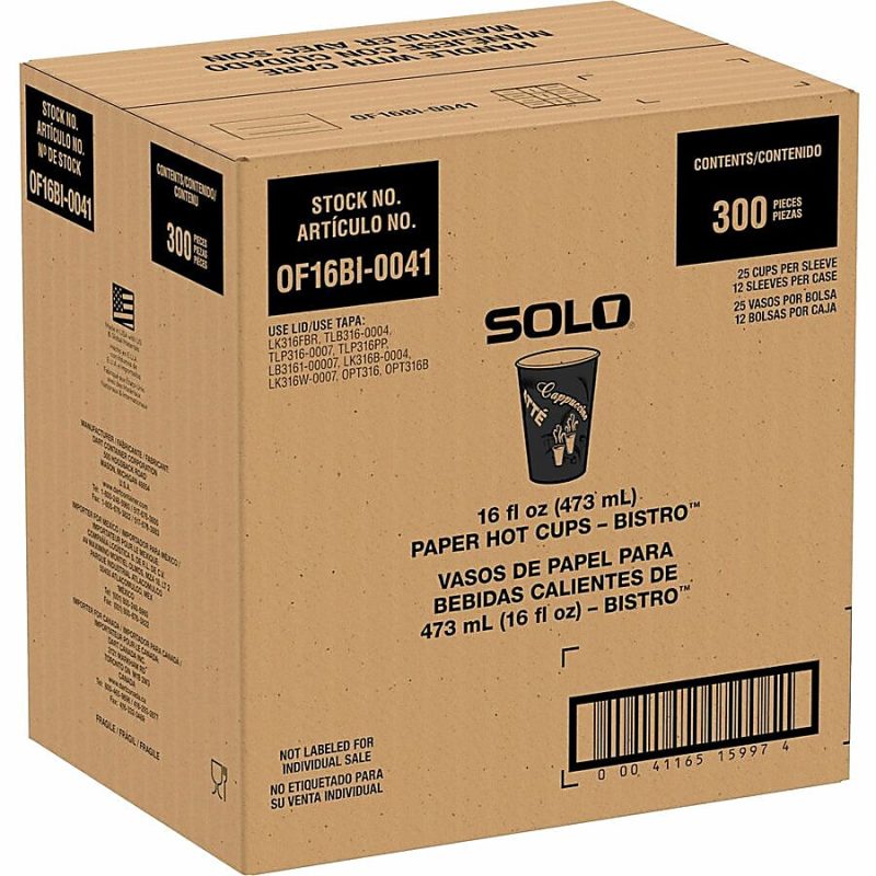 Solo Cup Paper Hot Cups, 16 Oz, Maroon, Carton Of 300 Cups - Image 5