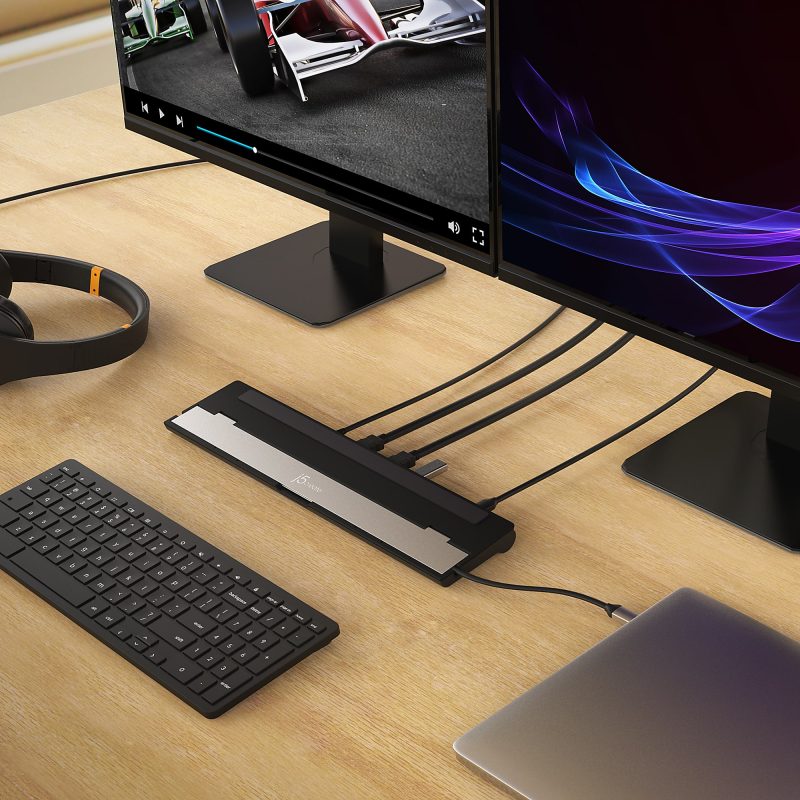 j5create USB-C Dual HDMI™ Docking Station, Gray/Black, JCD542 - Image 5