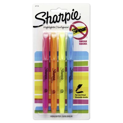 Sharpie® Accent Pocket Highlighters, Chisel Tip, Assorted Barrel Colors, Assorted Ink Colors, Pack Of 24 Highlighters - Assorted,4