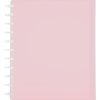 TUL® Discbound Student Notebook With Poly Cover, Letter Size, 3-Subject, Narrow Ruled, 75 Sheets, Pink