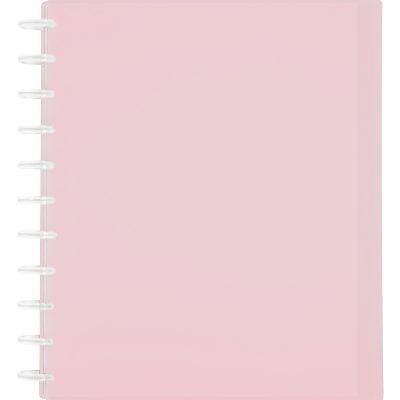 TUL® Discbound Student Notebook With Poly Cover, Letter Size, 3-Subject, Narrow Ruled, 75 Sheets, Pink