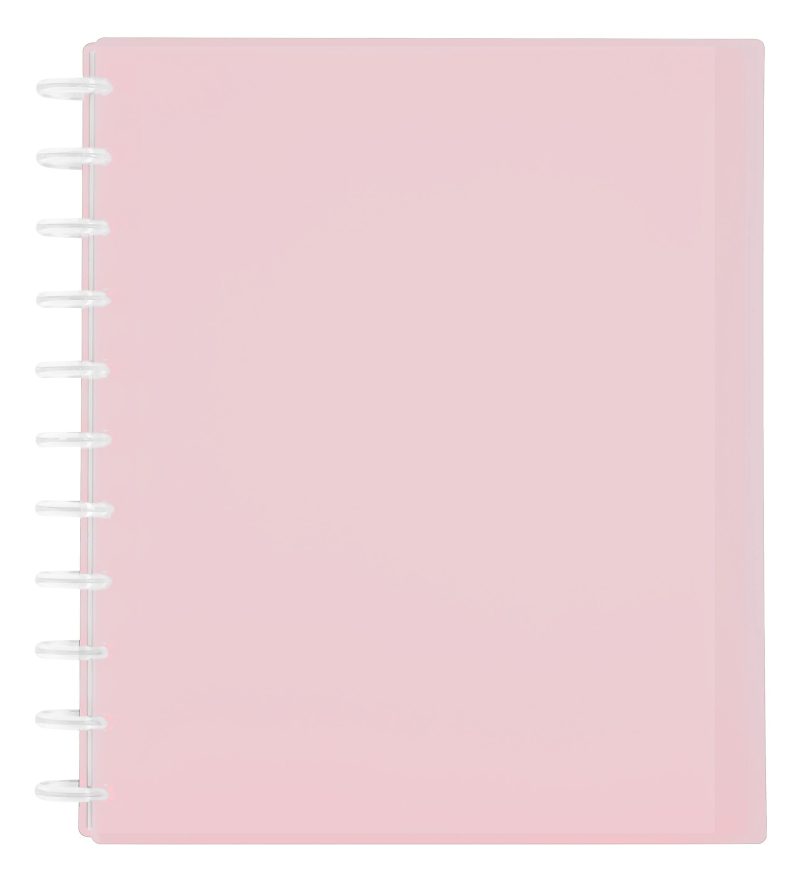 TUL® Discbound Student Notebook With Poly Cover, Letter Size, 3-Subject, Narrow Ruled, 75 Sheets, Pink