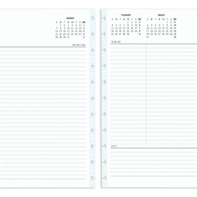 2024 TUL® Discbound Daily Planner Refill Pages, Half-Hourly Appointment Times, Letter Size, Fashion, January To December