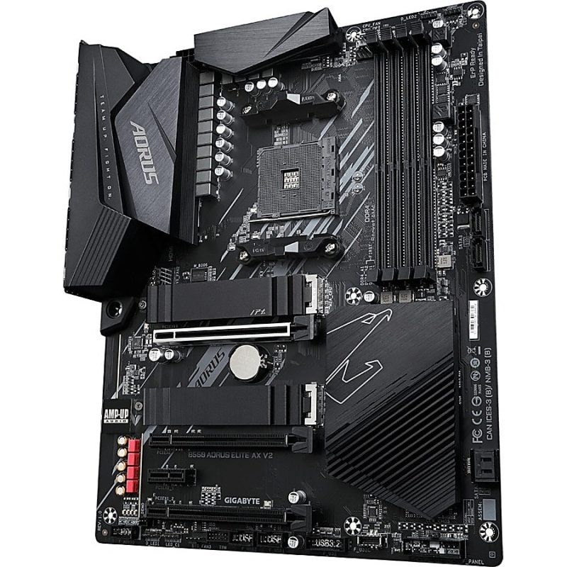 Aorus Ultra Durable B550 AORUS ELITE AX V2 Desktop Motherboard - AMD B550 Chipset - Socket AM4 - ATX - Ryzen 3, Ryzen 5, Ryzen 7, Ryzen 9, Ryzen 3 PRO, Ryzen 5 Pro, Ryzen 7 PRO, Ryzen 9 PRO Processor Supported - 128 GB DDR4 SDRAM Maximum RAM - Image 4
