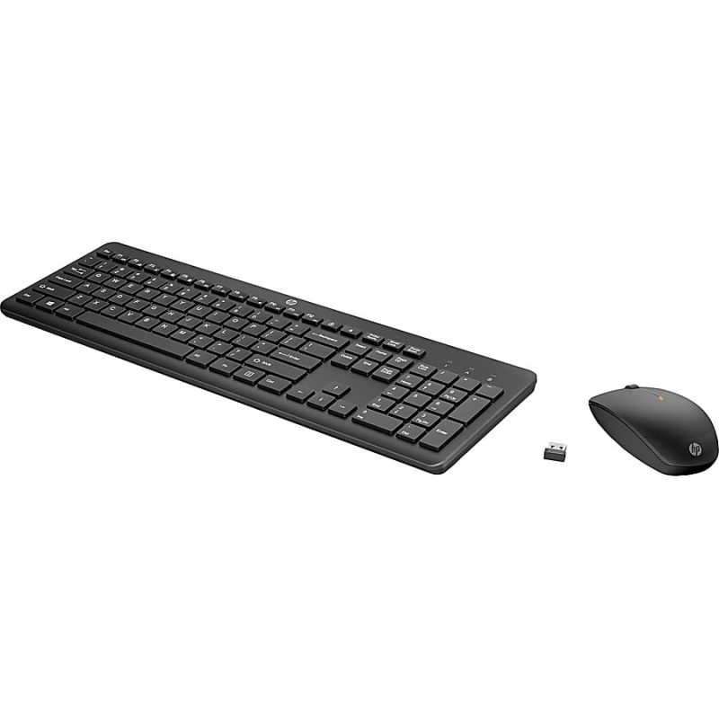 HP 235 Wireless Mouse and Keyboard Combo - USB Type A Wireless RF 2.40 GHz Keyboard - English (US) - USB Type A Wireless RF Mouse - 1600 dpi - AA, AAA - Compatible with Desktop Computer for Mac, PC - Image 2