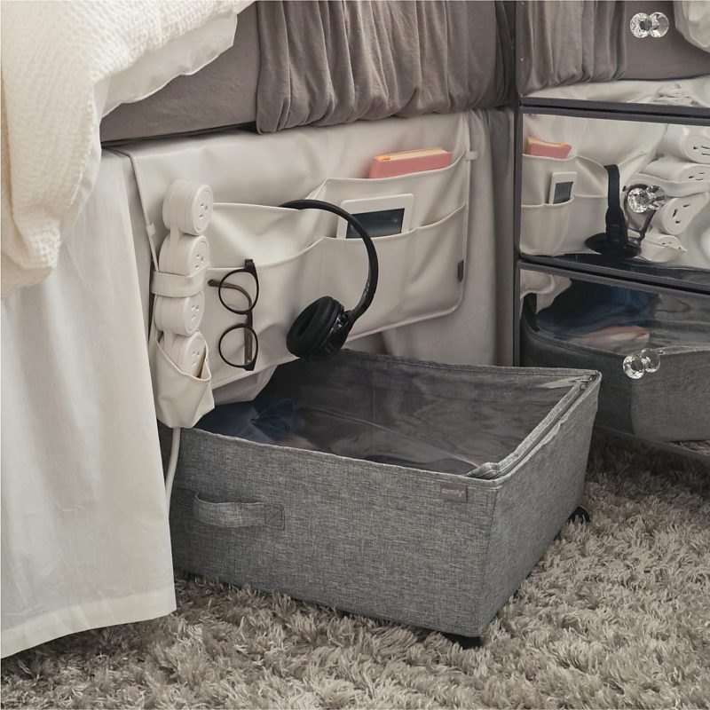 Dormify Under the Bed Storage Bin On Wheels, Gray - Image 2