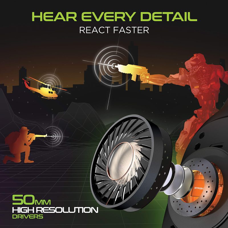 HyperGear SoundRecon RGB LED Professional Gaming Headset, Black, HPL15596 - Image 2