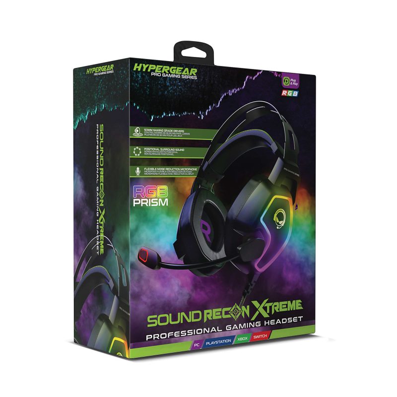 HyperGear SoundRecon RGB LED Professional Gaming Headset, Black, HPL15596 - Image 8